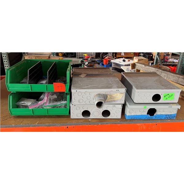 Qty 4  Safety Switch Boxes & Misc Hardware