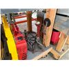 Image 13 : Wooden Workbench w/ Vevor Machinery Movers, Misc Tools & Shop Equipment, etc