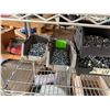 Image 4 : Metal Rolling Adjustable Shelf & Contents: Nail Coils, Brackets, Hardware, etc