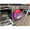 Image 7 : Metal Rolling Adjustable Shelf & Contents: Nail Coils, Brackets, Hardware, etc