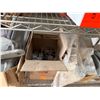 Image 9 : Metal Rolling Adjustable Shelf & Contents: Nail Coils, Brackets, Hardware, etc