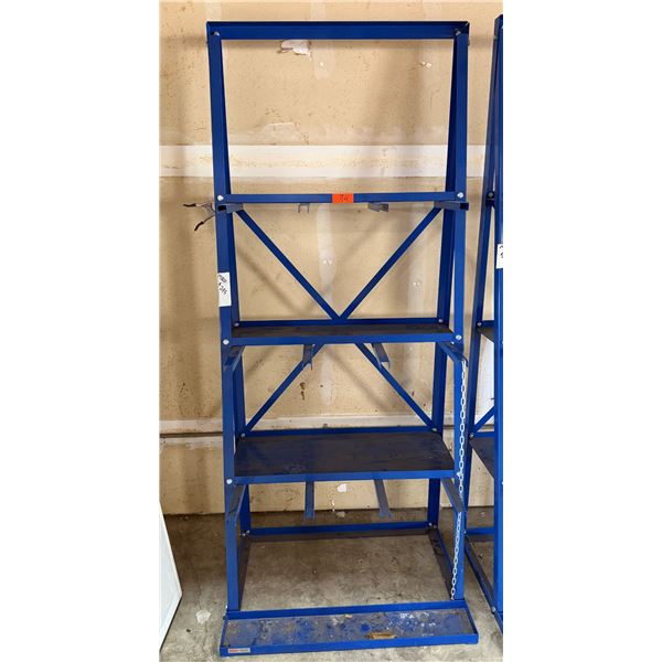 Blue Vertical Bar Storage Rack 33" x 10" x 82"H