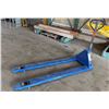 Image 1 : Blue Pallet Jack 5500 lb Capacity, 71" Forks