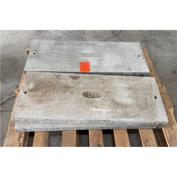 Qty 4 HECO Concrete Slabs 38" x 14" x 3"H