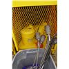 Image 3 : Yellow Steel Gas Cylinder Storage Cabinet 31" x 38" x 71" w/ Tanks & Torches