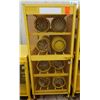 Image 1 : Yellow Steel Gas Cylinder Storage Cabinet 31" x 38" x 71" (tanks not included)