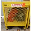 Image 1 : Uline Yellow Steel Gas Cylinder Storage Cabinet 31" x 38" x 39.5"  w/ Tanks & Torches