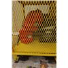 Image 2 : Uline Yellow Steel Gas Cylinder Storage Cabinet 31" x 38" x 39.5"  w/ Tanks & Torches