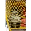 Image 5 : Uline Yellow Steel Gas Cylinder Storage Cabinet 31" x 38" x 39.5"  w/ Tanks & Torches