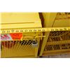 Image 7 : Uline Yellow Steel Gas Cylinder Storage Cabinet 31" x 38" x 39.5"  w/ Tanks & Torches