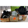 Image 1 : Qty 3 Boxes Coveralls, Safety Coats, Knee Caps,