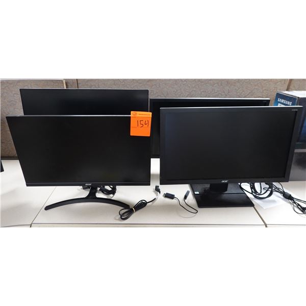 Qty 4 Acer Monitors (3 @ 24" , 1 @ 27")