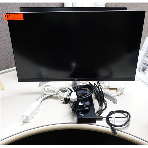 Qty 2 LG 27" Monitors w/ Docking Station