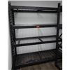 Image 1 : Black Metal Adjustable Shelving Unit 76" x 9" x 76"H