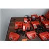 Image 2 : Qty 6 Milwaukee M12 & M18 Chargers,  8 @ M12 Chargers & 3 @ 2.0 M12 Batteries w/ 2 Cases