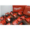 Image 3 : Qty 6 Milwaukee M12 & M18 Chargers,  8 @ M12 Chargers & 3 @ 2.0 M12 Batteries w/ 2 Cases