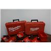 Image 4 : Qty 6 Milwaukee M12 & M18 Chargers,  8 @ M12 Chargers & 3 @ 2.0 M12 Batteries w/ 2 Cases