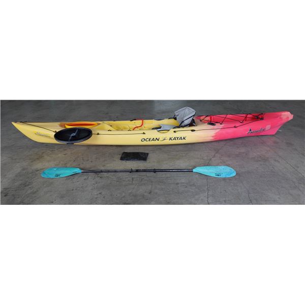 Ocean Prowler Red Kayak 13'  w/ Paddle