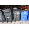 Image 3 : Qty 3 Rolling Trash Bins & 2 Rolling Recycle Bins