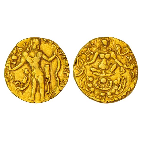 Ancient India: Gupta Empire - gold dinar of Chandragupta II, 'Archer' type, King facing right, RRRR