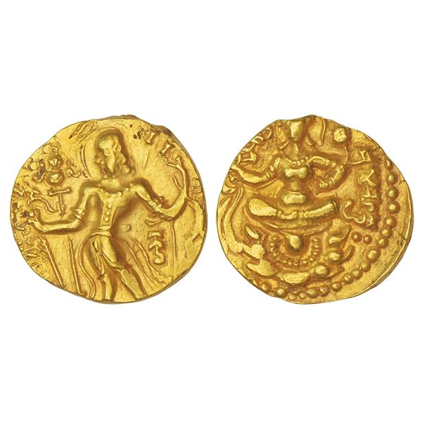 Ancient India: Gupta Empire - gold heavy dinar of Kumara Gupta I, 'Archer' type, 8.38g. RRRR