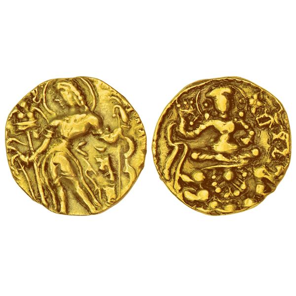 Ancient India: Gupta Empire - gold heavy dinar of Skanda Gupta, 'Archer' type, 9.06g.