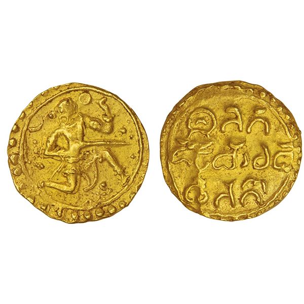Medieval India: Feudatories of Kalachuris of Kalyana, gold gadyana of Barmabhupala of Torgale