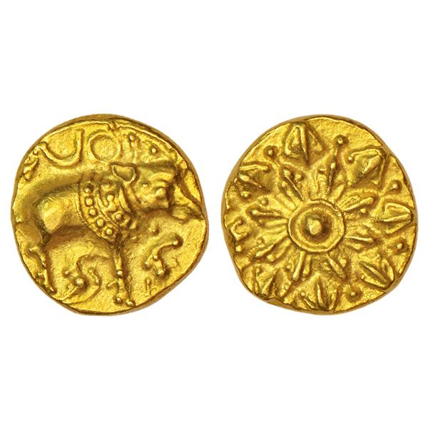 Medieval India: Chalukyas of Kalyana, temp. Taila II to Vikramaditya IV, gold pagoda, circa 973