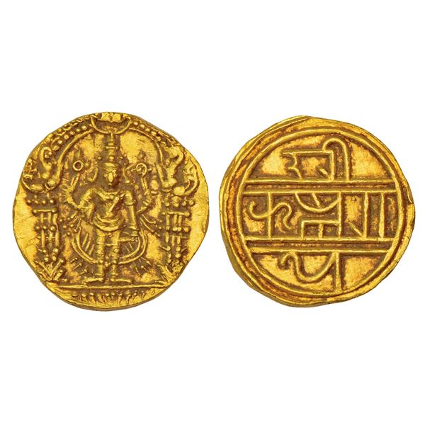 Medieval India: Vijayanagar Empire, gold Dodda Honnu or 'Double Pagoda' of Krishnadeva Raya, 7.79g.