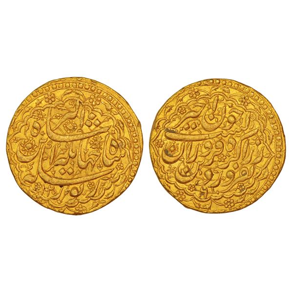 Mughals: Jahangir (1605-1627 AD) - gold 'Sawai' mohur, 25% heavy weight, Agra mint, unpublished