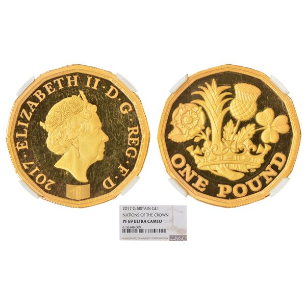 Foreign: Great Britain, Elizabeth II (1952-2022 AD), gold pound, Royal mint Proof, 2017, Nations