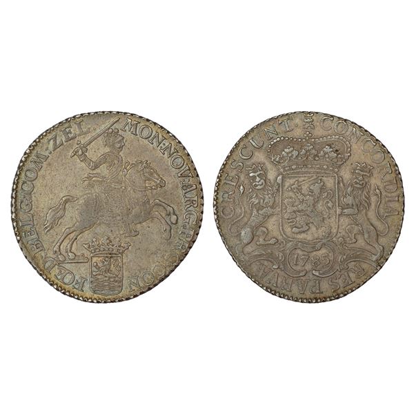 Foreign: Netherlands, Zeeland, silver ducaton (rider), 1785, KM 57.2, 32.31g.