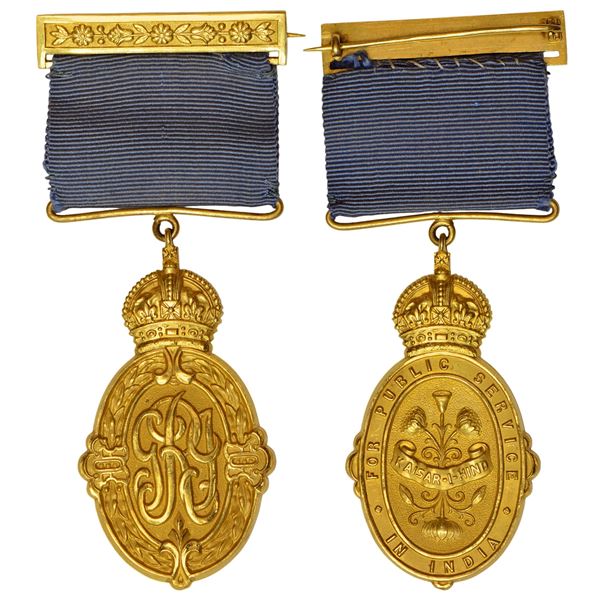 George V, Kaiser-i-Hind gold medal for Public Service, First class, ND (1911-1936 AD), 55.98g.