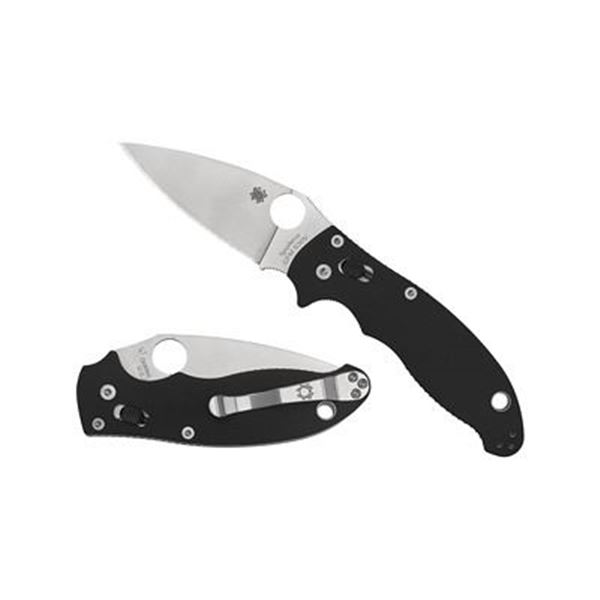 SPYDERCO MANIX 2 BLACK G10 PLAINEDGE