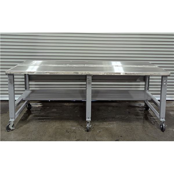 Uline 96" x 36" Stainless Steel Top Packing Table | SS1/RBD