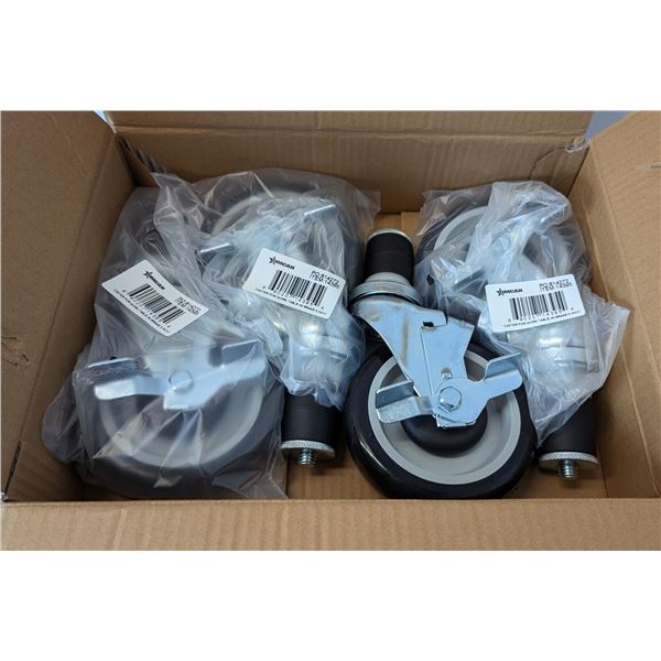 5" Industrial Caster for Worktables with Brake, Omcan 14395 - Lot of 4 | L6CR4