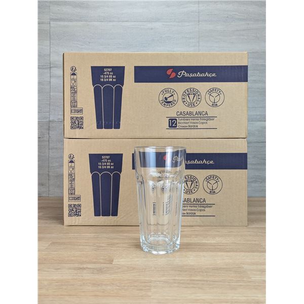 16oz Pasabahce Casablance Cooler Glasses - Lot of 24 (2 Cases) | 52707/ML4-2