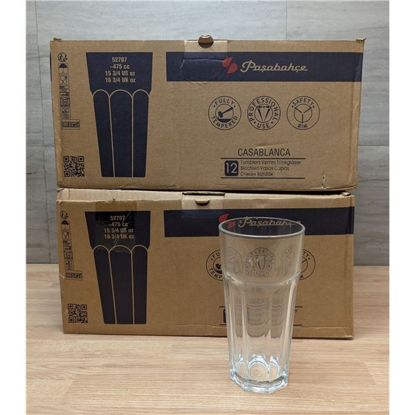 16oz Pasabahce Casablance Cooler Glasses - Lot of 23 | L6CR2