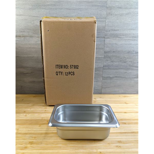 1/9 Size, 2.5" Deep Stainless Steel Inserts, Johnson-Rose 57902 - Lot of 12 | RackJ