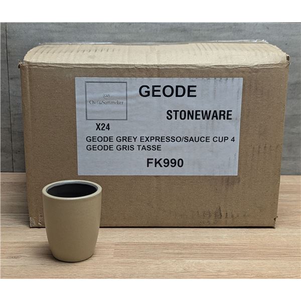 Chef & Sommelier Geode 4oz Gray Stoneware Cups - Lot of 24 | FK990/L11-2