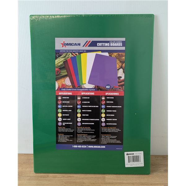 15" x 20" Green Cutting Board, Omcan 41204 | FtF