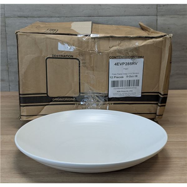 Evo Pearl 11.5" Deep Pasta Plates - Lot of 12 | 4EVP285RV/L6CR2
