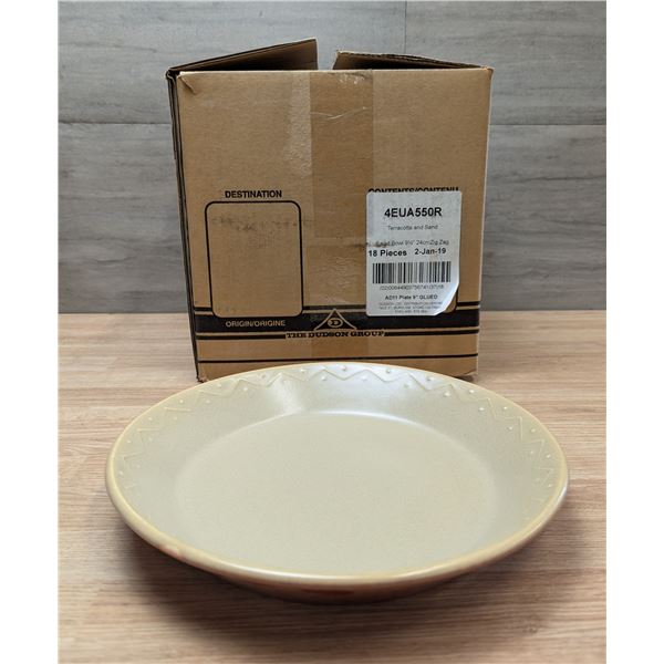 9.5" Terracotta and Sand Salad Bowls - Lot of 18 | FtB