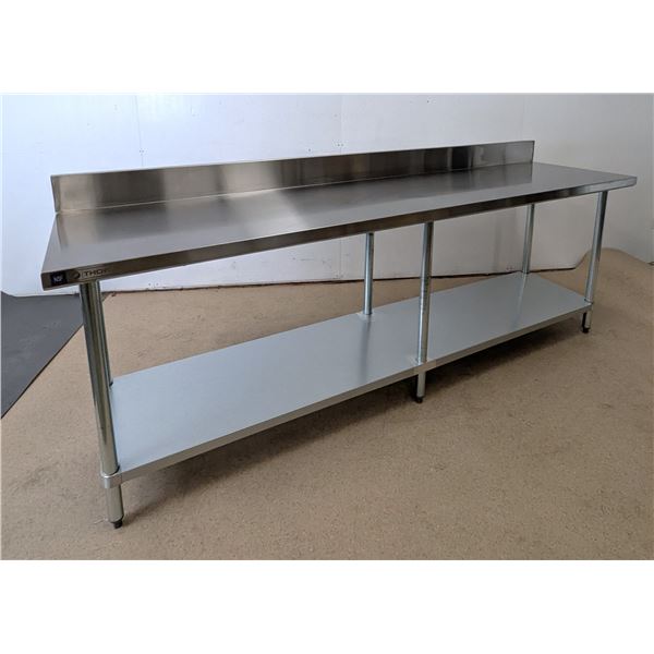 Thorinox 24" x 96" Stainless Steel Work Table W/5" Backsplash | Dis1/R1