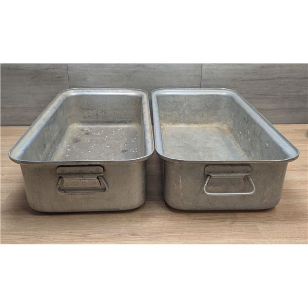 7.5qt Aluminum Roasting Pans - Lot of 2 | Vollrath 68367/FtMC1