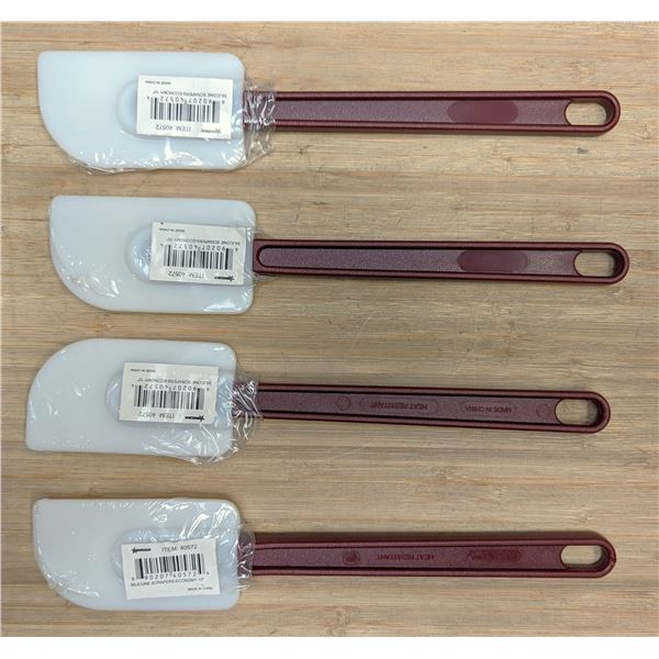10" High Temperature Silicone Spatulas, Omcan 40572 - Lot of 4 | L4CR7