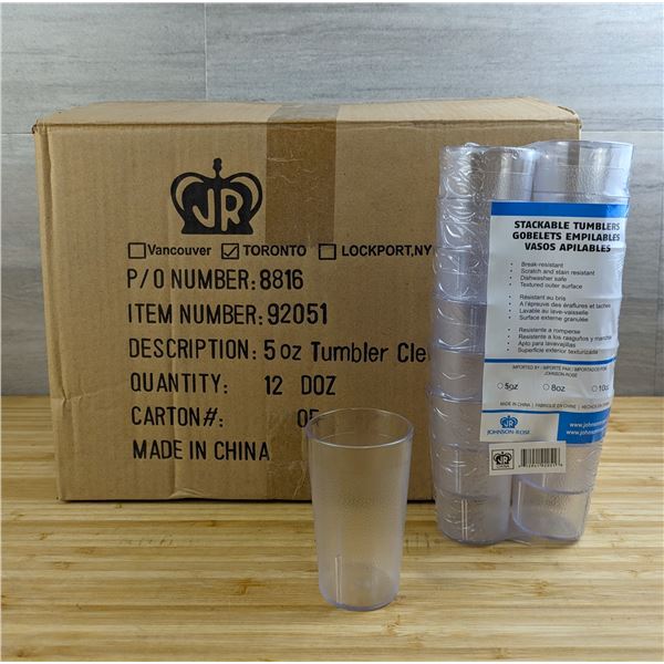5oz Stackable Tumblers Clear - Lot of 144 | 92051/L6-2