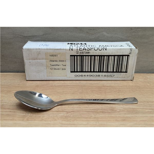 Sola Atlantic 18/10 Stainless Steel Teaspoons, MB244 - Lot of 12 (1 Box) | FtD