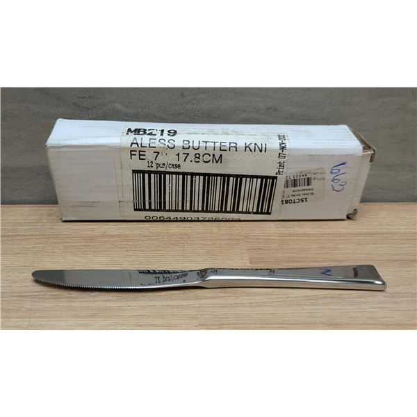 Solo Alessandria All Mirror Butter Knives - Lot of 12 (1 Box) | FtD