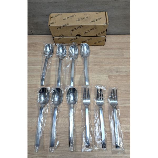 Arcoroc Empire Heavy Weight Dessert Spoons & Forks - Lot of 10pcs | FtD